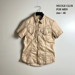 NICOLE CLUB FOR MEN y2k style fake suede western shirts 46 M ニコルクラブフォーメン ポリエステルスウェード ウエスタンシャツ 平成 お兄系 グランジのサムネイル