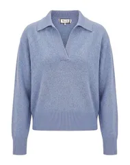 ポール＆ジョー レディース アウター カーディガン カシミヤニット PAUL JOE Blue Gray グレーのサムネイル