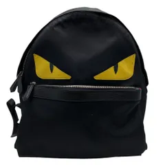 FENDI フェンディ バックパック リュックサック モンスターアイ バッグバグズ 7VZ012 ナイロン レザー ブラック イエロー メンズ 大容量 通勤 旅行 カジュアル ストリートのサムネイル
