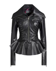 ヴェルサーチ レディース アウター ジャケット・ブルゾン バイカージャケット VERSACE JEANS COUTURE Black ブラックのサムネイル