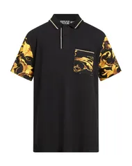 ヴェルサーチ メンズ トップス ポロシャツ VERSACE JEANS COUTURE Black ブラックのサムネイル