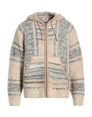 オベイ メンズ アウター カーディガン ファスナー付きニット OBEY Beige ベージュのサムネイル