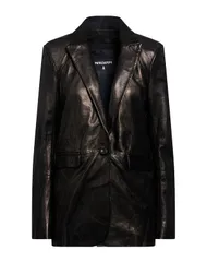 パトリツィア ペペ レディース アウター ジャケット・ブルゾン レザーブルゾン PATRIZIA PEPE Black ブラックのサムネイル