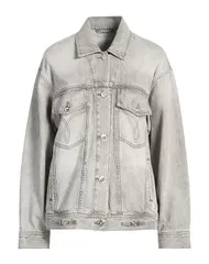 ヴェルサーチ レディース アウター ジャケット・ブルゾン デニムブルゾン VERSACE Light Gray グレーのサムネイル