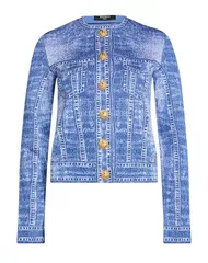 バルマン レディース アウター ジャケット・ブルゾン BALMAIN Light Blue ブルーのサムネイル