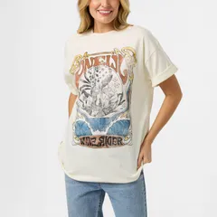オニール レディース トップス Tシャツ ONeill Womens Wave Rider Oversized TShirtofuのサムネイル