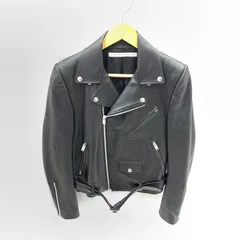 【中古】JOHN LAWRENCE SULLIVAN LAMBSKIN BIKER JACKET サイズ42 ブラック ジョンローレンスサリバン[92]のサムネイル