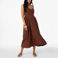 オニール レディース トップス ワンピース ONeill Womens Linden Solidress Coconut Brown ブラウンのサムネイル