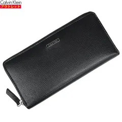 【新品・アウトレット品】カルバンクライン ラウンドファスナー長財布 31CK190006  ブラック ロングウォレット 本革 小銭入れあり スキミング防止機能がついたハイテク素材 RFIDのサムネイル