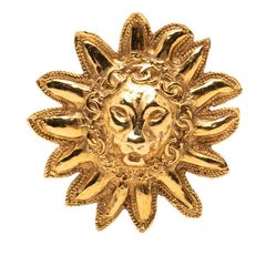 美品☆希少】CHANEL ブローチ ライオン クロス ゴールド ヴィンテージ