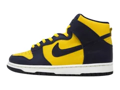 1998年製 NIKE DUNK HIGH LE MICHIGAN ミッドナイトネイビー/バーシティメイズ 630335-471 28.0cm ナイキ ダンク ハイ ミシガン 未使用品▲★(151)のサムネイル