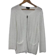 EMPORIO ARMANI/エンポリオ アルマーニ/zipup/ジップアップ/ニット/ホワイト/レディース/サイズ40/RS2161のサムネイル