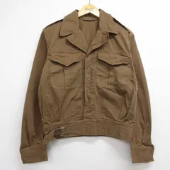 L/古着 長袖 ビンテージ ミリタリー バトルドレス ジャケット メンズ 50年代 50s カナダ軍 コットン ブラウン【spe】 26jul02 L/古着 長袖 ビンテージ ミリタリー バトルドレス ジャケット メンズ