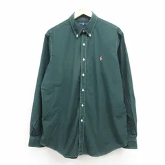 XL/古着 ラルフローレン 長袖 ブランド シャツ メンズ ワンポイントロゴ コットン ボタンダウン グリーン チェック 26jul02のサムネイル