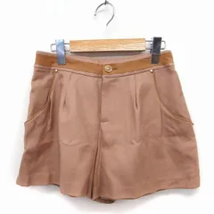 ミッシュマッシュ MISCH MASCH タック ショートパンツ 無地 ウール M キャメル 茶 /FT47のサムネイル