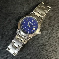 【稼働品】GEORGES RECH ジョルジュレッシュ レディース 腕時計 青文字盤 シルバー GR-5066 電池交換済み 動作確認済みのサムネイル