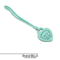 未使用品 Tiffany & Co ティファニー リターン・トゥ・ティファニー ラブハート バッグチャーム キーホルダー レザー ティファニーブルー レディースのサムネイル