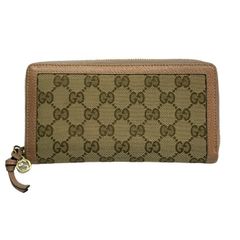 GUCCI GGキャンバス リボン ラウンドファスナー 長財布 - メルカリ