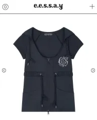 公式ホームページ完売 / エッセイ e e s a y BEL - zip-up hoodie blackのサムネイル