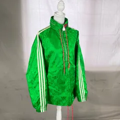 E adidas × GUCCI アディダス グッチ コラボ GGモノグラム ハーフジップナイロンジャケット グリーン 44サイズ (170/84A)  メンズのサムネイル