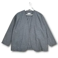 prit プリット コットンリネンストレッチ トッパージャケット ノーカラージャケット ボタンレス 麻 綿 灰色 グレー フリーサイズ レディース 春 夏 ゴーゴー古着久喜倉庫店 11 No.2620のサムネイル