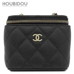 シャネル CHANEL ショルダーバッグ マトラッセ ミニ バニティ キャビアスキン ブラック ゴールド金具 チェーンバッグ  AP2158 ランダムシリアル 【保存袋】【中古】のサムネイル
