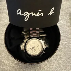 【超美品　不動品】アニエスベー　SEIKO 腕時計　ロノグラフ　シルバー　付属品完備のサムネイル