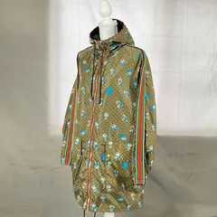 E GUCCI グッチ ドラえもんコラボ GGスプリームキャンバス パーカー フーデッドコート ベージュ シェリーライン 36サイズ ユニセックスのサムネイル
