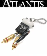 プラダ PRADA 三角ロゴ ロボットチャーム バッグチャーム キーホルダー 黒系 【75704】のサムネイル