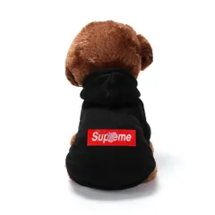 ペット服 犬の冬服 犬服 パーカー犬洋服 犬服 犬の服 ドッグウェア パーカー 犬用コスチューム 可愛い ペットウェア 小中型犬服 わんちゃんのお洋服 秋冬用 人気 ハロウィン クリスマス 大型犬 小型犬 中型犬 お散歩 格好いい お出かけ ブラック Sのサムネイル