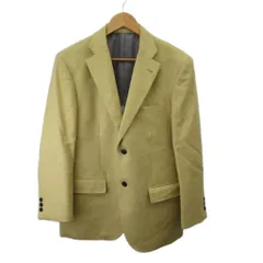 ダンヒル dunhill テーラードジャケット 上着 ウール 96AB5 黄 イエロー 無地 長袖 シングルブレスト /PP ■GY47のサムネイル