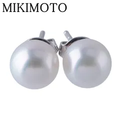 ミキモト パール ピアス アコヤパール8.0mm K18WG 新品仕上げ済 MIKIMOTO【26831】のサムネイル