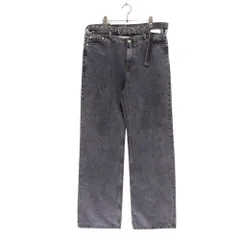 【中古A】メンズ XL ワイプロジェクト Y/PROJECT デニムパンツ ウエストバンドレス Y BELT JEANS ブラックウォッシュのサムネイル