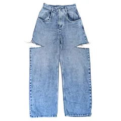 "Maison Margiela" 2023SS  Slash Detail Washed Denim Pantsのサムネイル