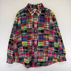 古着 ブルックスブラザーズ Brooks Brothers 長袖シャツ ボタンダウン パッチワーク 346 大きいサイズ XL マルチカラー チェック メンズのサムネイル