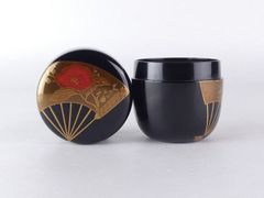 亀井正久（十五代 亀井味楽）作 高取焼 肩衝茶入 仕覆