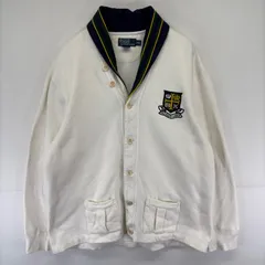古着 ポロバイラルフローレン Polo by Ralph Lauren カーディガン ショールカラー 大きいサイズ ボタン ロゴ 2XL  ホワイト系 メンズのサムネイル