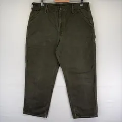 古着 カーハート Carhartt ダック パンツ ハンマーループ スパナポケット ワンポイント ジッパーフライ w36 L32  グリーン系 メンズのサムネイル