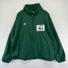 古着 ニューバランス NEW BALANCE ジャケット ワッペン ロゴ 大きいサイズ ワンポイントロゴ フルジップ 3XL  グリーン系 メンズのサムネイル