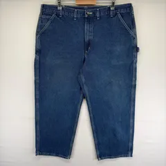古着 カーハート Carhartt デニム パンツ ハンマーループ スパナポケット ワンポイントロゴ ジッパーフライ w44 L28  ブルー系 メンズのサムネイル