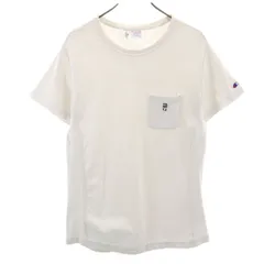 Mr.GENTLEMAN ミスタージェントルマン Champion チャンピオン コラボ 半袖 リバースウィーブ Tシャツ M ホワイト ポケT メンズ 古着のサムネイル