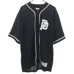 美品 PUNK DRUNKERS パンクドランカーズ 半袖 ベースボール シャツ XXL ブラック ビックサイズ メンズ 古着のサムネイル