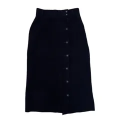 ISSEY MIYAKE　コットンミディスカート　ネイビー　Mサイズ　日本製のサムネイル