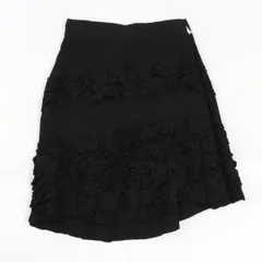 コムデギャルソンCOMME des GARCONS レーヨンウエストベルクロギャザー装飾スカート 黒M位のサムネイル