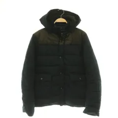 アーペーセー A.P.C. 中綿ジャケット ジップアップ 切替 レザー 羊革 アウター XS 濃紺 ダークネイビー /HS ■GY40のサムネイル