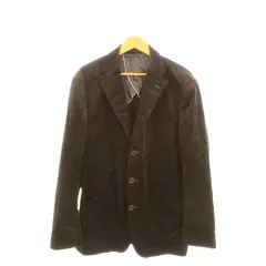 ビサルノ VISARUNO ジャケット コーデュロイ LL 茶 ブラウン 無地 長袖 シングルブレスト 背抜き /MN27 ■GY99のサムネイル