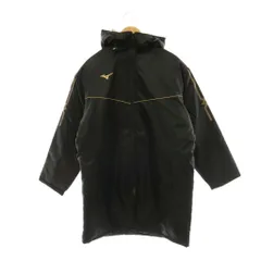 ミズノ MIZUNO 箱根駅伝 ベンチコート アウター 中綿 フーディ ロゴ F 黒 ブラック ベージュ /CX ■GY13のサムネイル