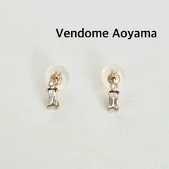 ★Vendome Aoyama　ヴァンドーム青山　ピアス　ホワイトトパーズ K10　ゴールド　アクセサリー　送料込み　6468548のサムネイル