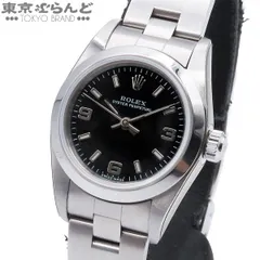 ロレックス ROLEX オイスターパーペチュアル 76080 ブラック ステンレススチール オイスターブレス Y番 腕時計 レディース 自動巻 極美品 101883856のサムネイル