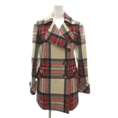 ヴィヴィアンウエストウッドレッドレーベル Vivienne Westwood RED LABEL Pコート ピーコート ダブルブレスト 2 ベージュ系 マルチカラー チェック柄 /UO ■GY18のサムネイル